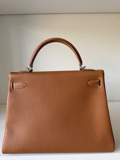 Hermès Kelly 32 Gold Togo Palladium Hardware