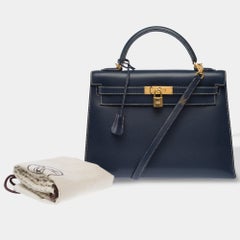 Bolso Hermès Kelly 32 azul marino