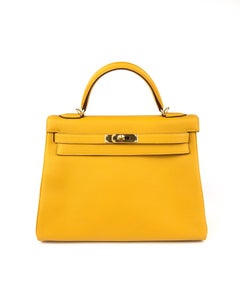 Hermes Kelly 32 Jaune Ambre Yellow Togo Gold Hardware 2018