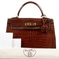 Hermes Kelly 32 Miel Crocodile GHW