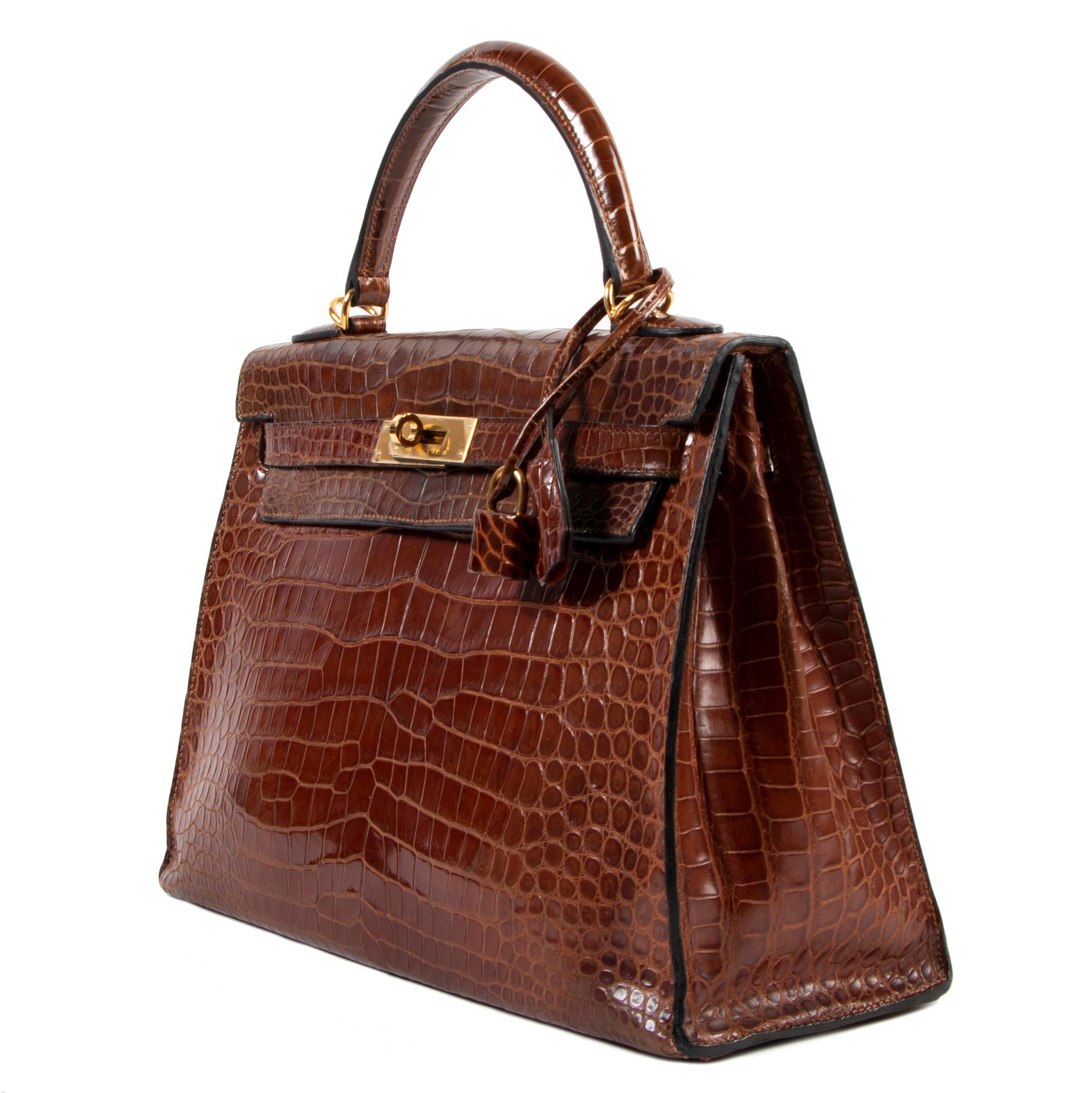 Hermes Kelly 32 Miel Crocodile GHW

A must for any serious collector. 
You will only very seldom see a Kelly bag in this beautiful warm 