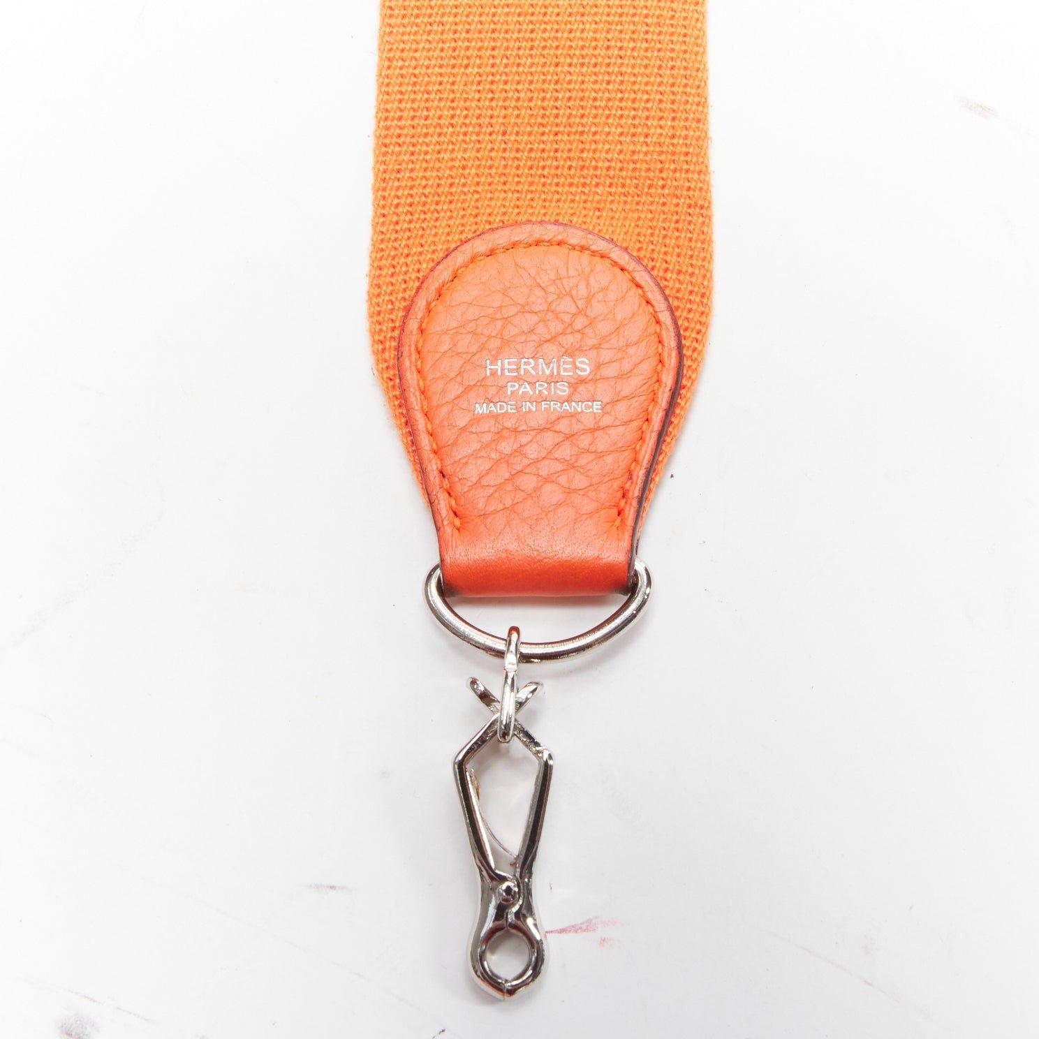 HERMES Kelly 32 PHW orange togo leather silver buckle top handle shoulder bag 15