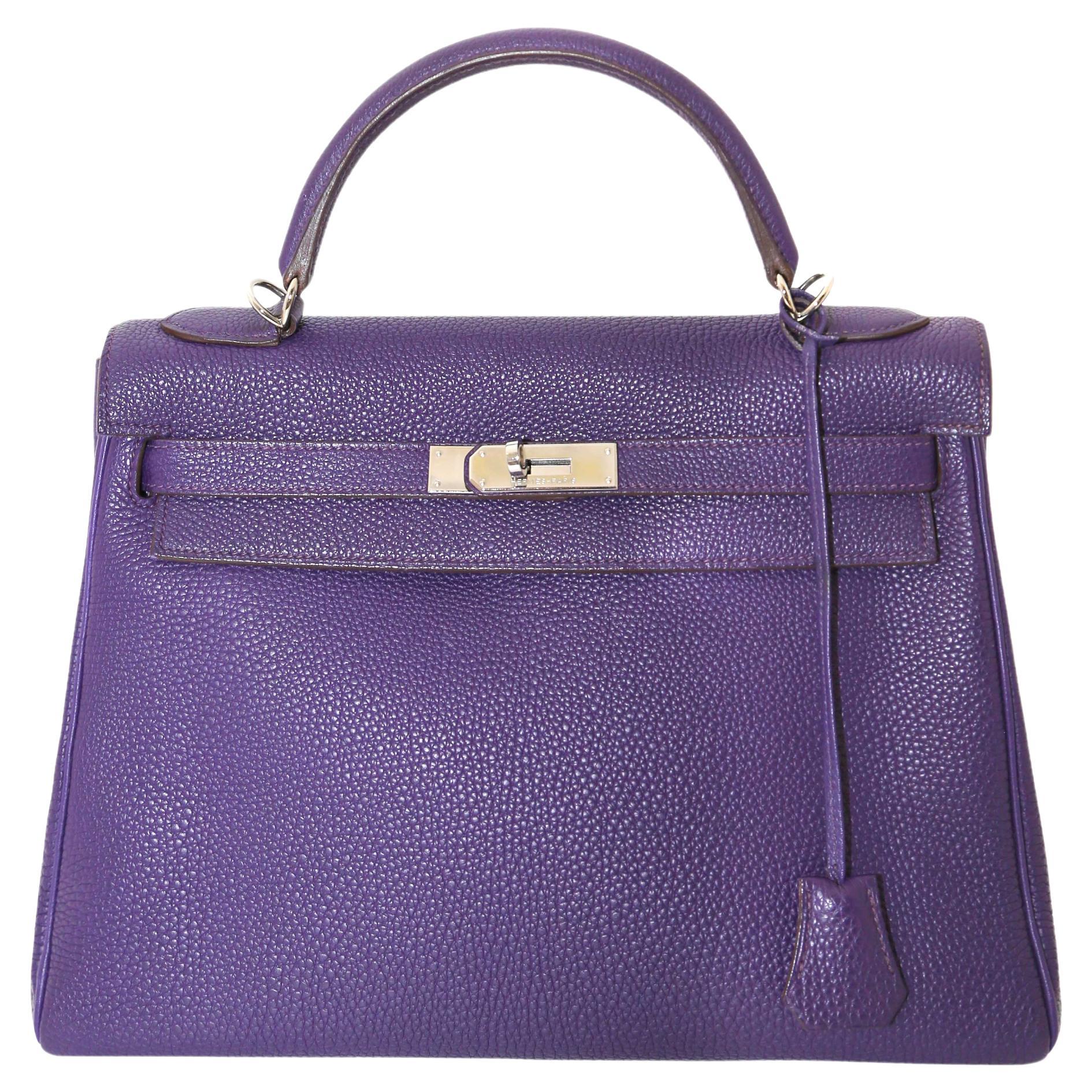 Hermès Kelly 32 Purple Iris For Sale