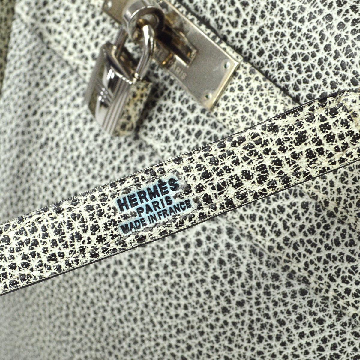Women's Hermes Kelly 32 Retourne 2way Shoulder Handbag Buffalo Skipper Dalmatian For Sale