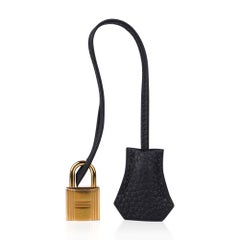 Hermes Kelly 32 Retourne Bag Black Gold Hardware Togo Leather