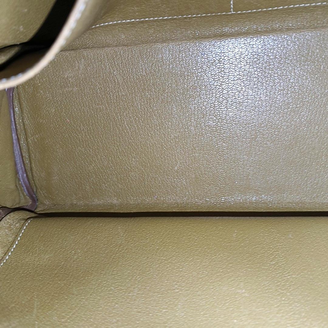 Hermes Kelly 32 Retourne Biscuit Brown Clemence Leather Gold HW Double Ring en vente 9