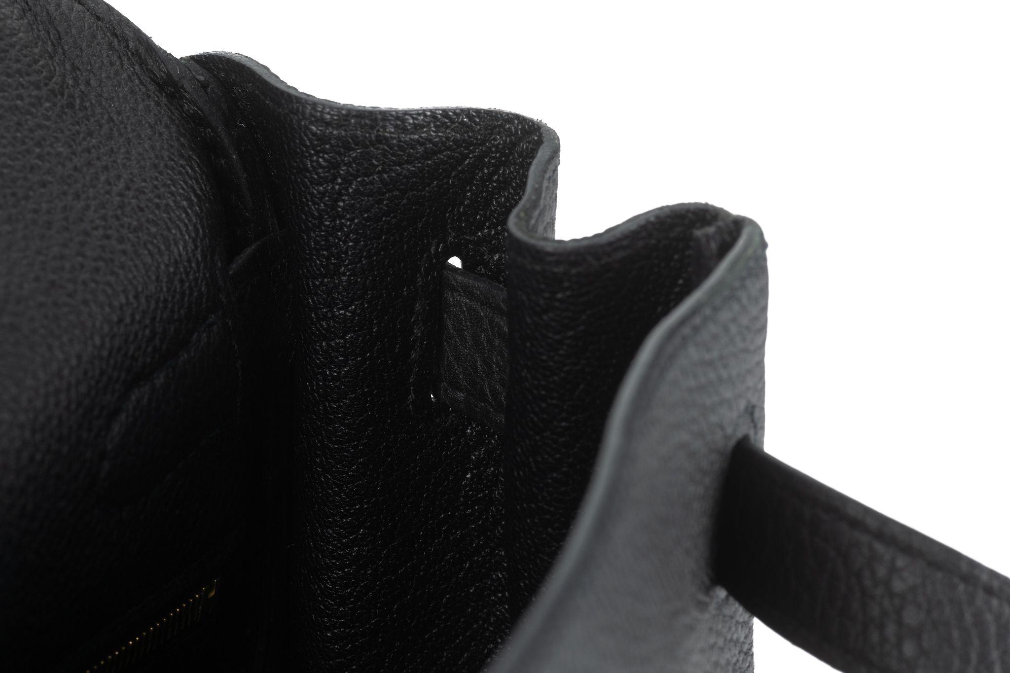 Hermès Kelly 32 Retournè Pelle togo nera in vendita 5