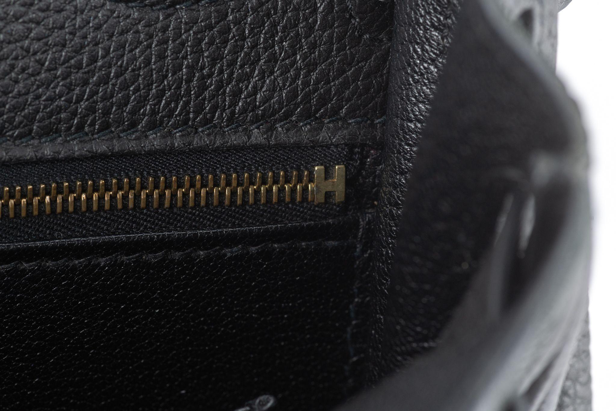 Hermès Kelly 32 Retournè Pelle togo nera in vendita 7