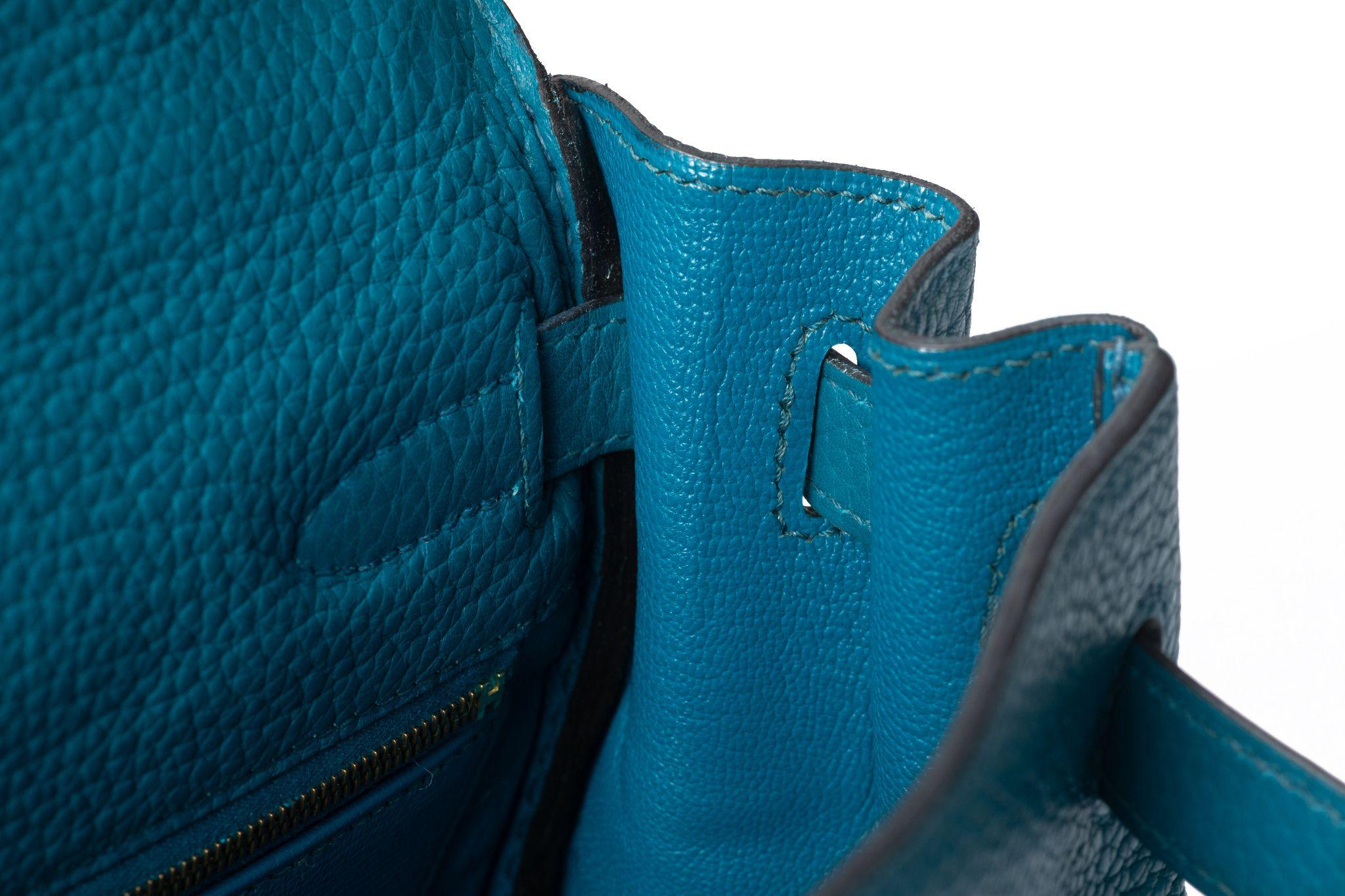 Hermès Kelly 32 Retournè Blue Izmir For Sale 11