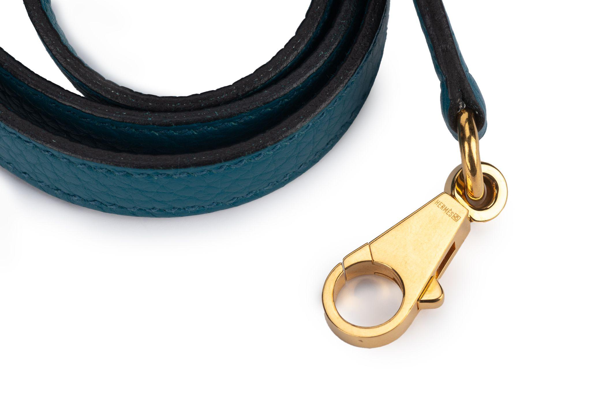 Hermès Kelly 32 Retournè Blue Izmir For Sale 14