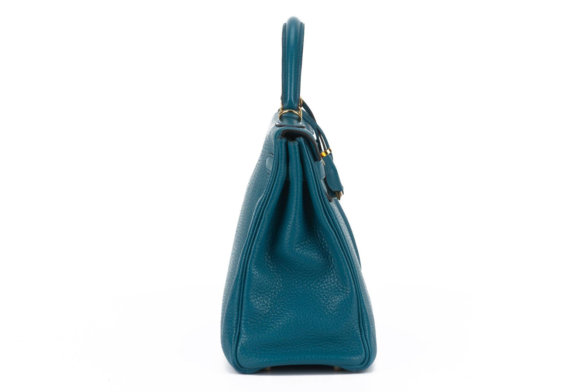 Hermès Kelly 32 Retournè Blue Izmir For Sale 1