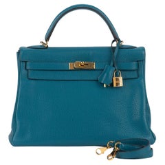 Hermès Kelly 32 Retournè Blue Izmir