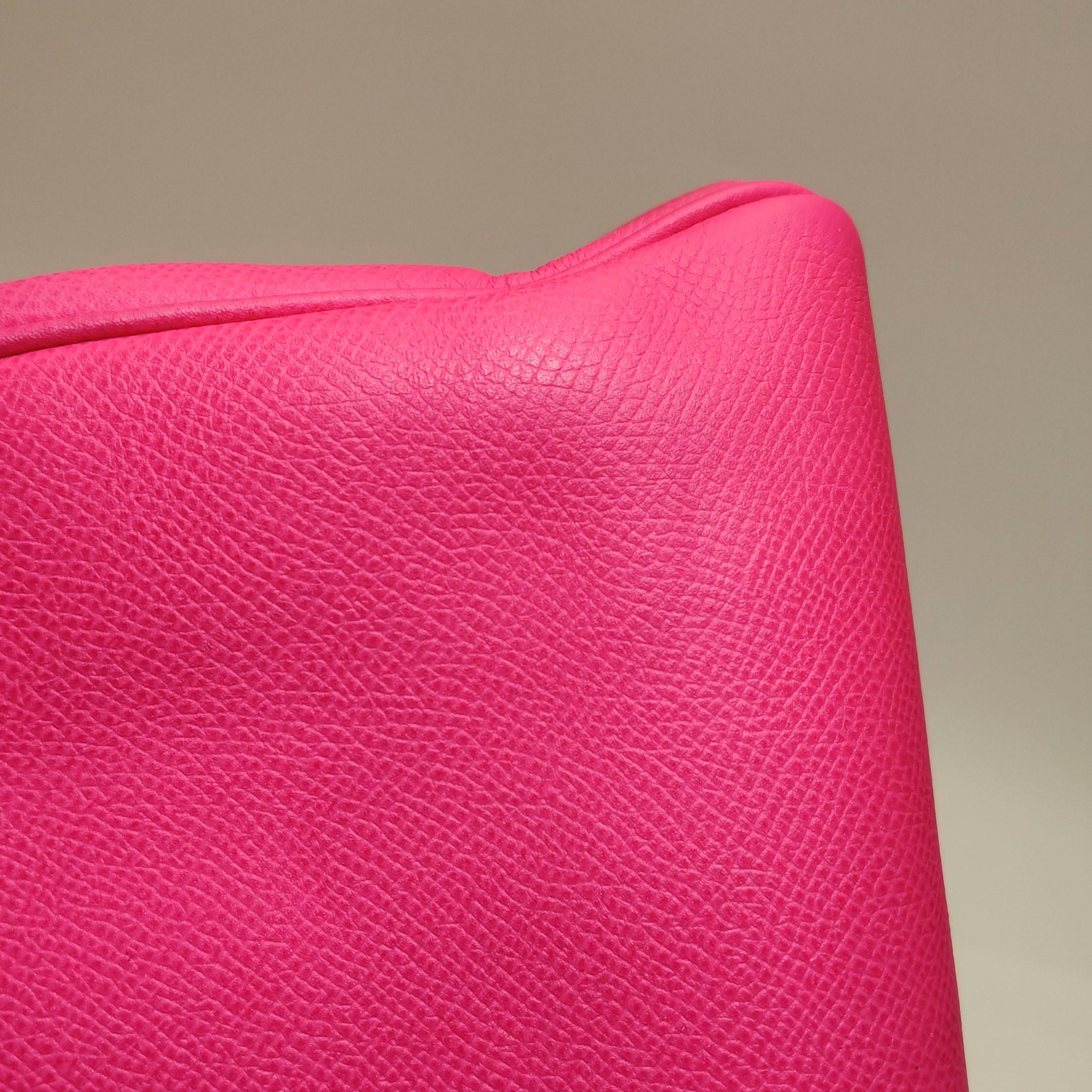 Hermes Kelly 32 Retourne E5 Rose Tyrien Pink Epsom Leather Palladium Hardware 20 10