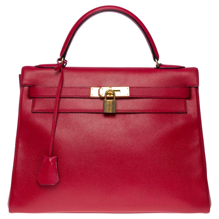 Hermès Bandouliere Kelly Pochette Shoulder Strap Vert Fizz Swift and  Mushroom For Sale at 1stDibs