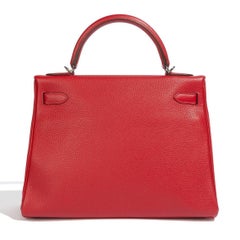 Hermès Kelly 32 Retourne Red Togo PHW
