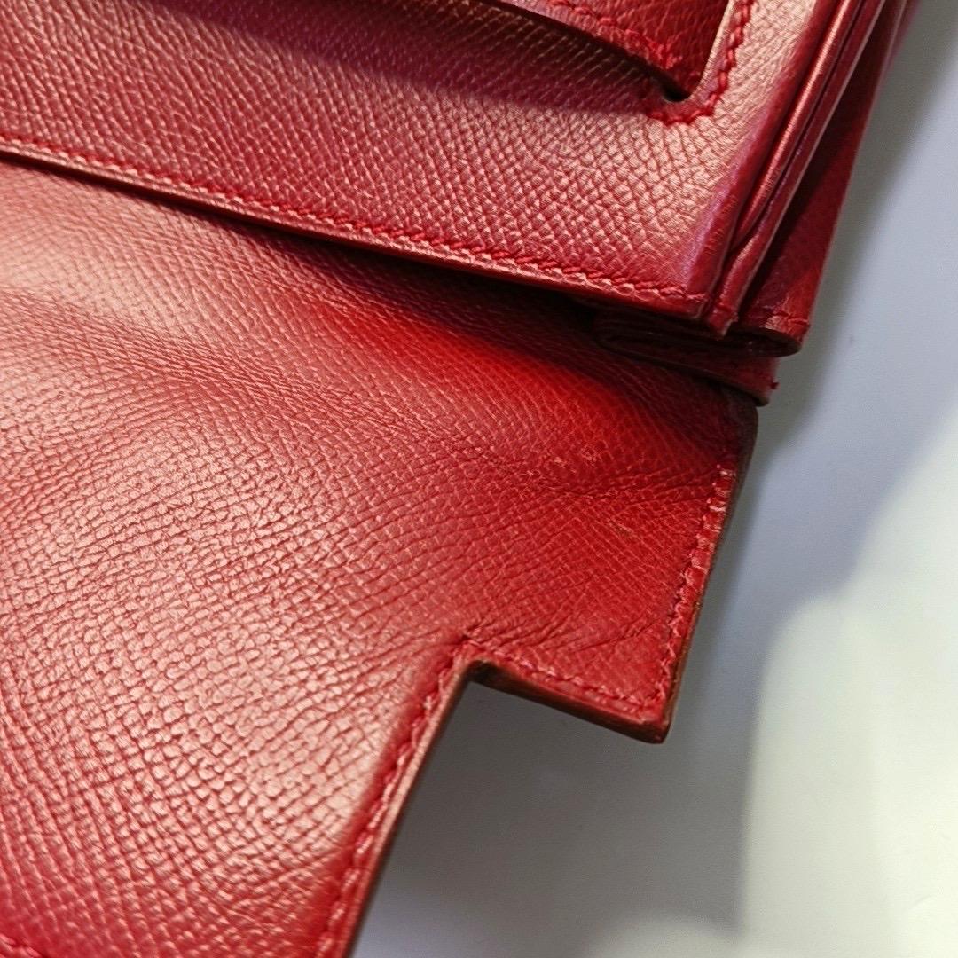 Hermes Kelly 32 Retourne Rouge Vif Red Epsom Leather Gold Hardware 1997 5