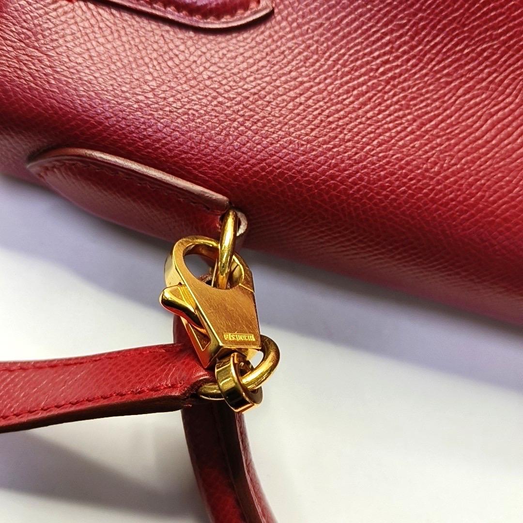 Hermes Kelly 32 Retourne Rouge Vif Red Epsom Leather Gold Hardware 1997 10