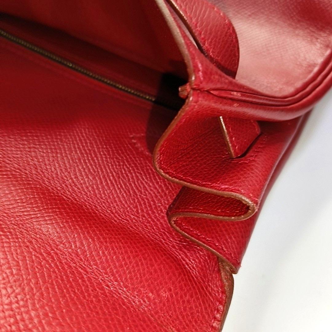 Hermes Kelly 32 Retourne Rouge Vif Red Epsom Leather Gold Hardware 1997 11