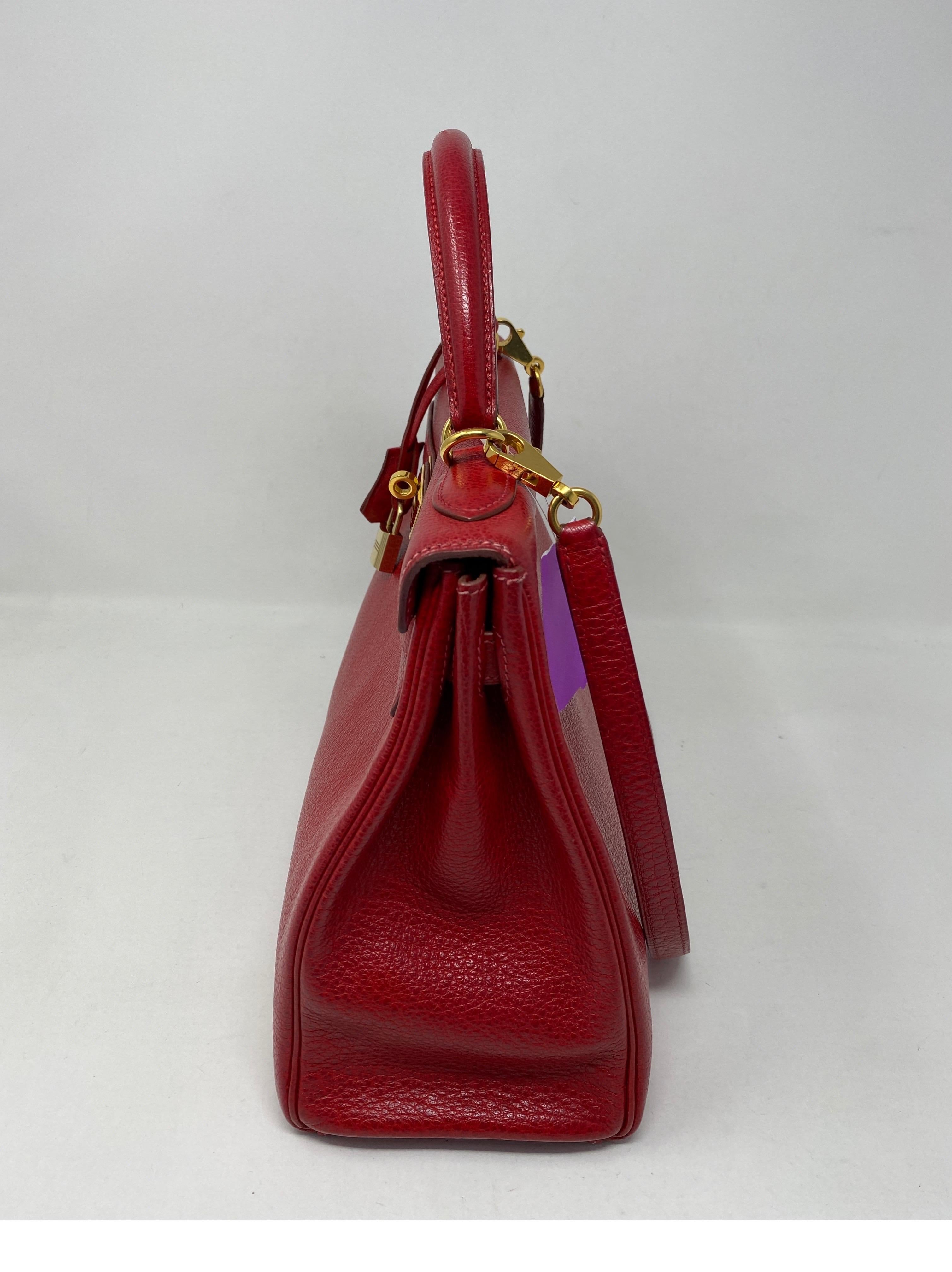 Hermes Kelly 32 Rouge Casaque Bag 3