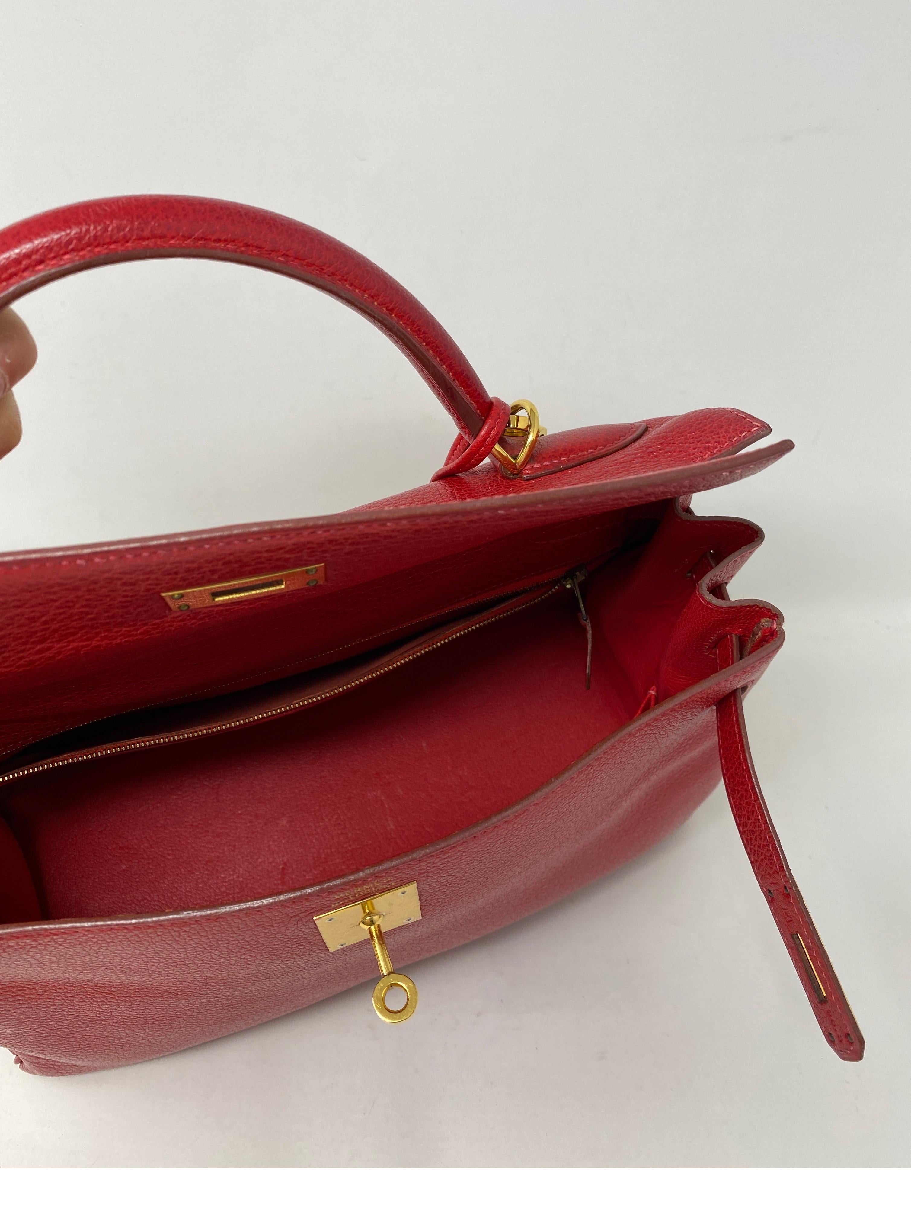 Hermes Kelly 32 Rouge Casaque Bag 10