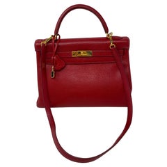 Hermes Kelly 32 Rouge Casaque Bag
