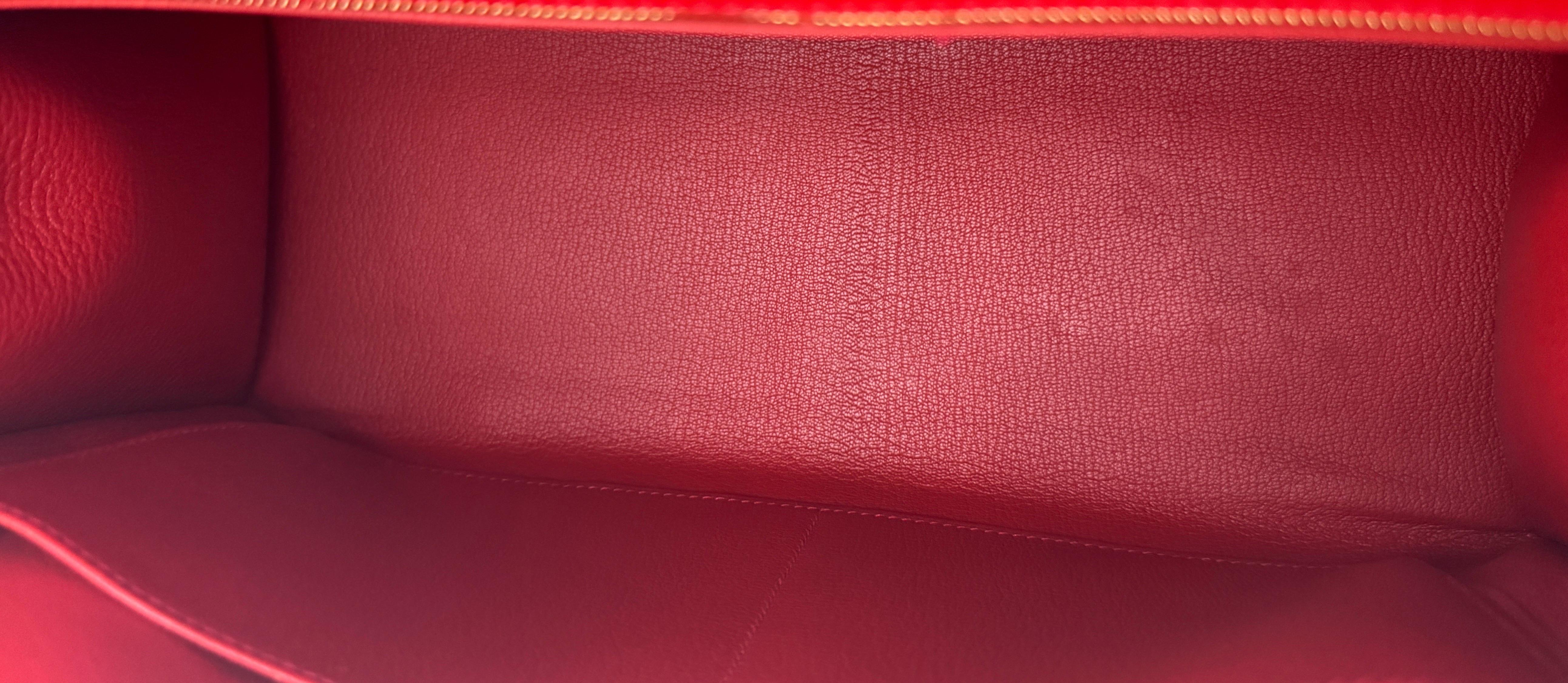 Hermes Kelly 32 rouge casaque ghw im Angebot 2