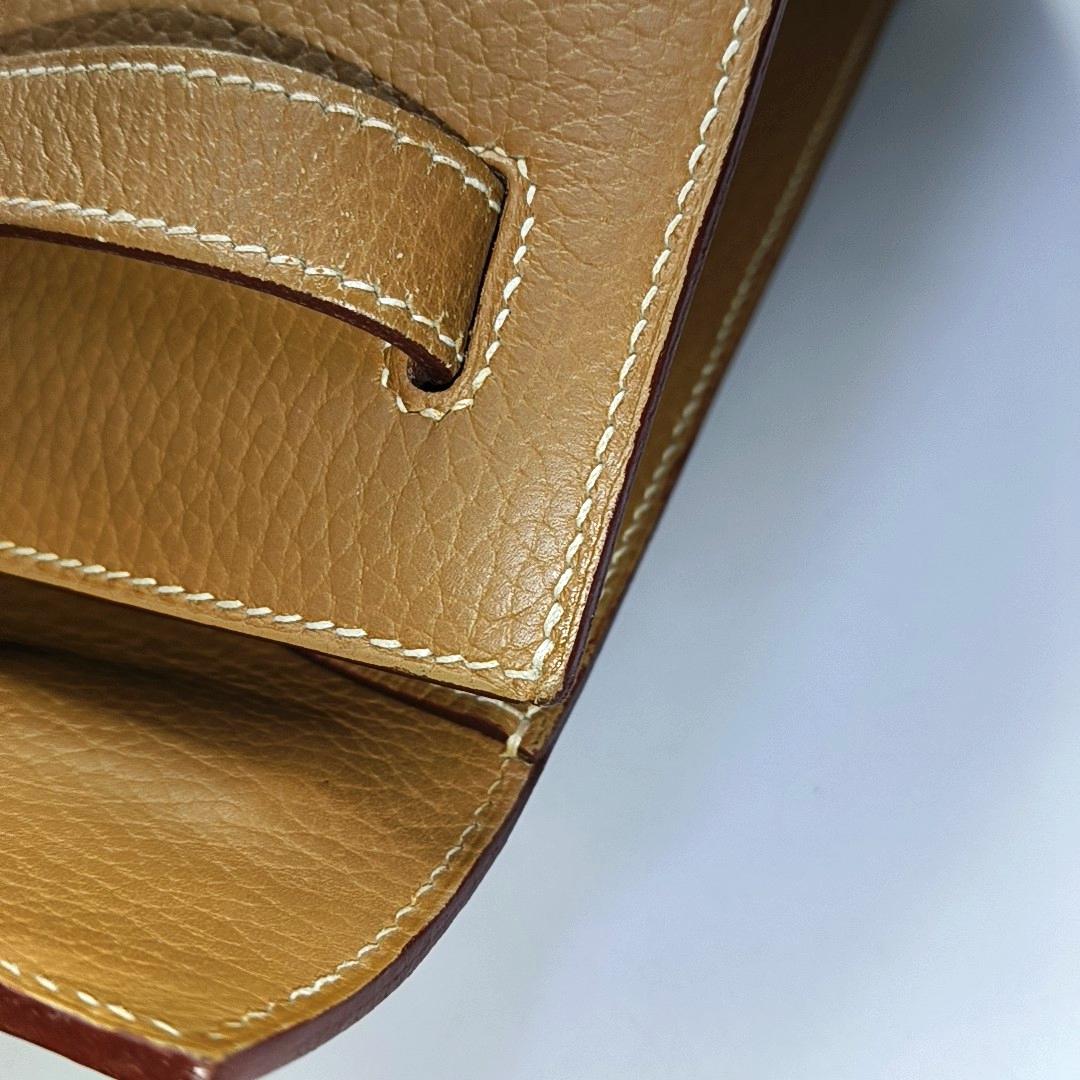 Hermes Kelly 32 Sellier 4B Biscuit Gold Togo Leather Gold HW 1996 7