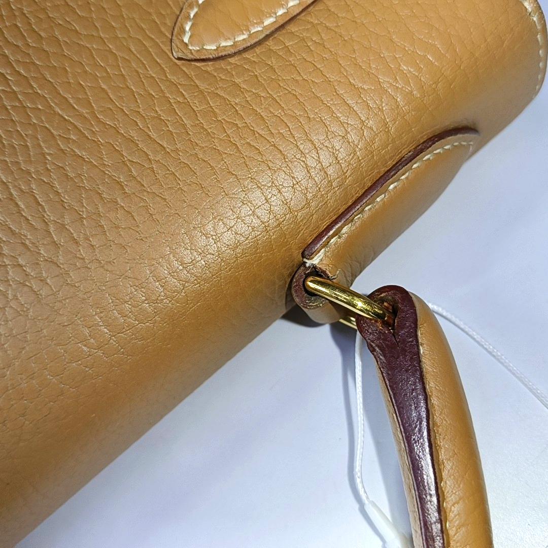 Hermes Kelly 32 Sellier 4B Biscuit Gold Togo Leather Gold HW 1996 4