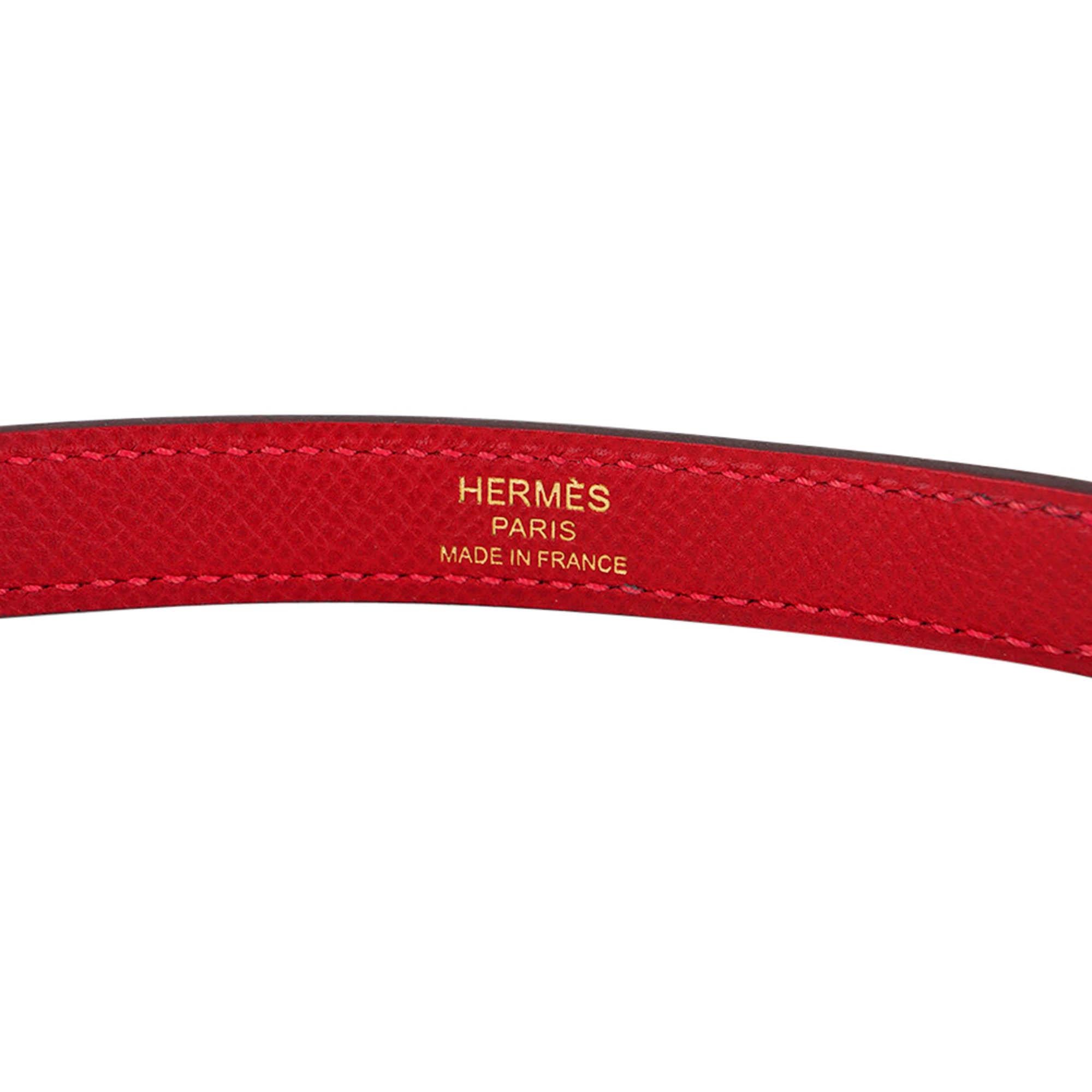 Hermes Kelly 32 Sellier Bag Rouge Casaque Epsom Leather Gold Hardware en vente 8