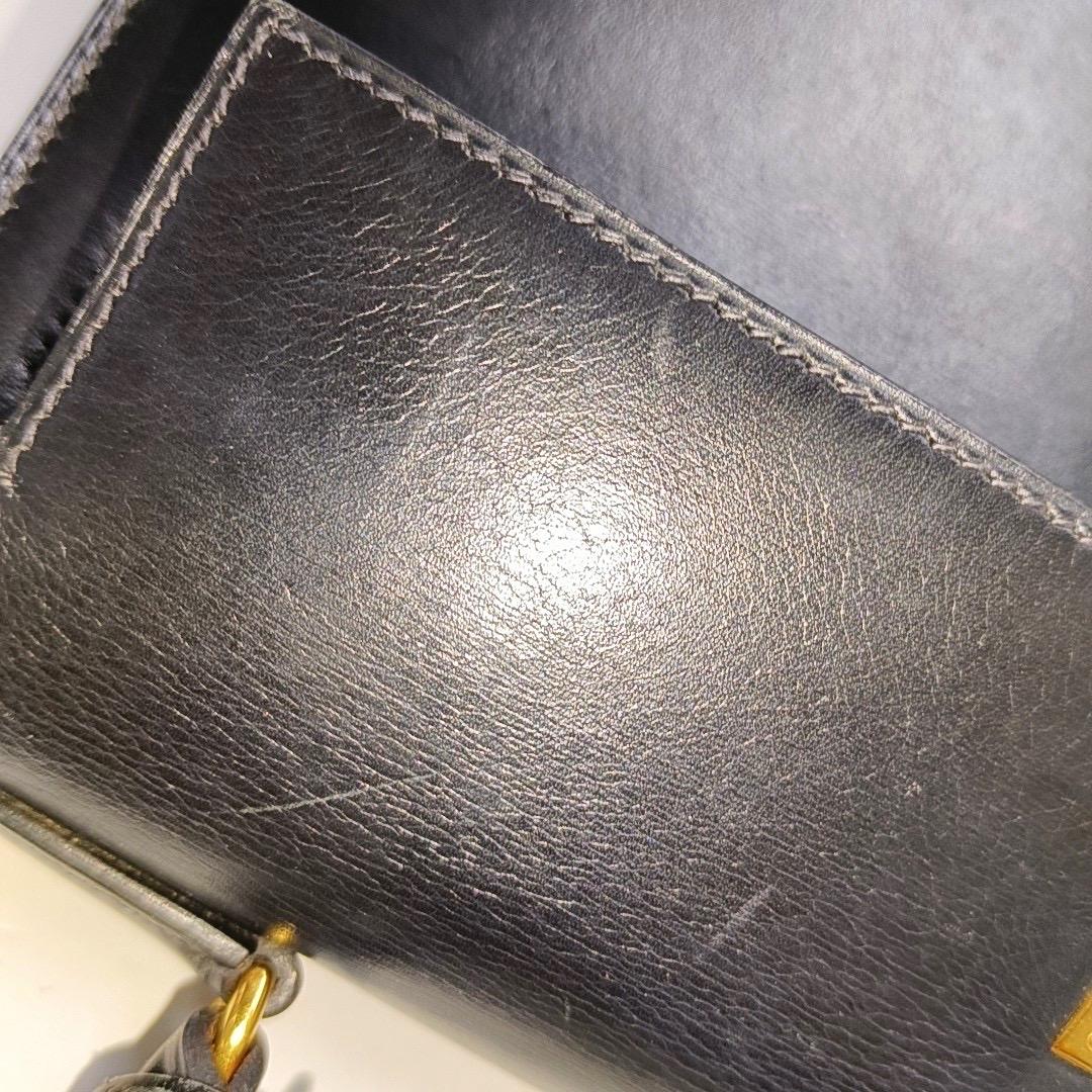 Hermes Kelly 32 Sellier Black Box Leather Gold HW 1993 For Sale 5