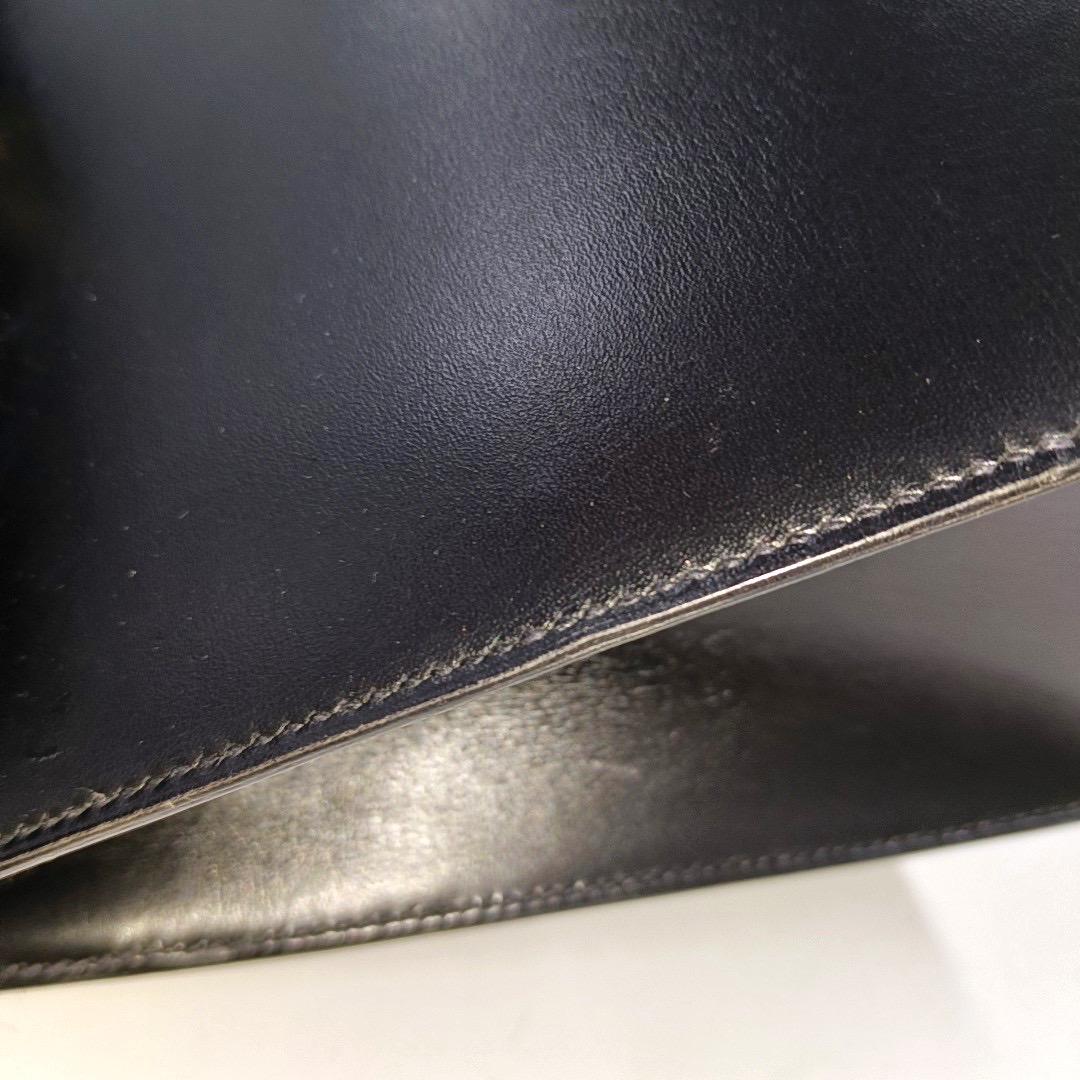 Hermes Kelly 32 Sellier Black Box Leather Gold HW 1993 For Sale 7