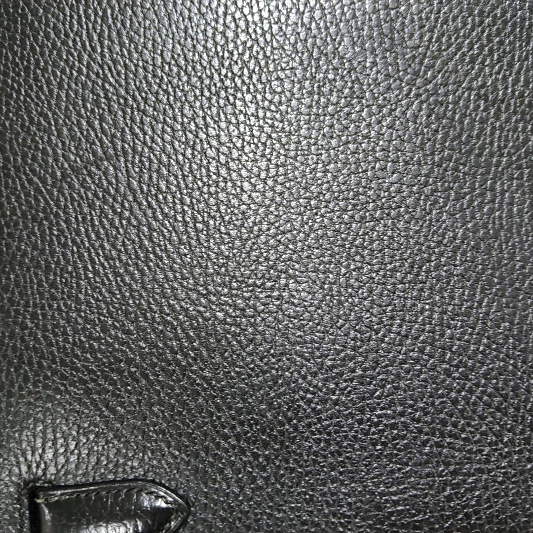 Hermes Kelly 32 Sellier Black Clemence Leather Gold Hardware 1995 For Sale 7