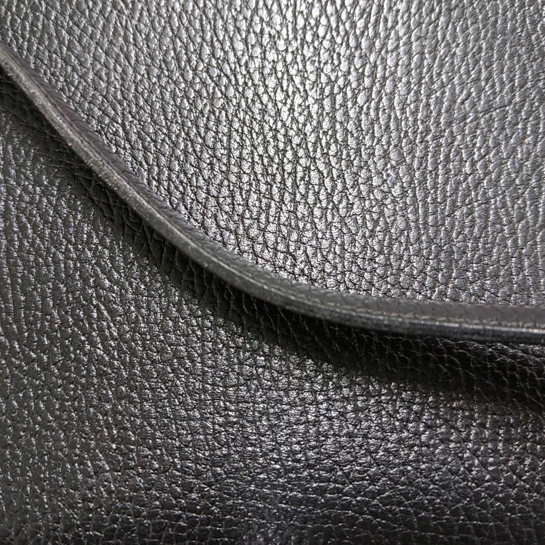 Hermes Kelly 32 Sellier Black Clemence Leather Gold Hardware 1995 For Sale 13
