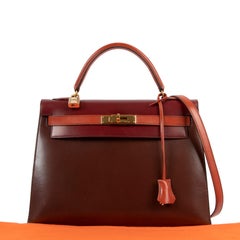 Hermès Kelly 32 Sellier Box Tri-colour GHW Limited Edition