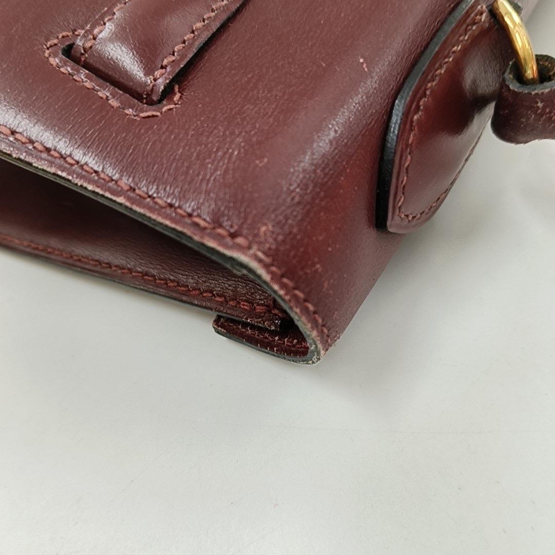 Hermes Kelly 32 Sellier Burgund Box Leder Gold HW 1987 6