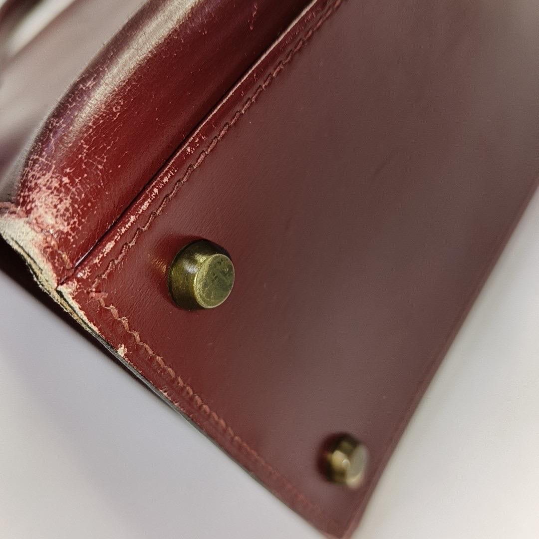 Hermes Kelly 32 Sellier Burgund Box Leder Gold HW 1987 7