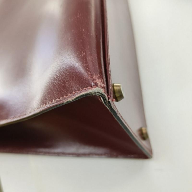 Hermes Kelly 32 Sellier Burgundy Box Leather Gold HW 1987 9