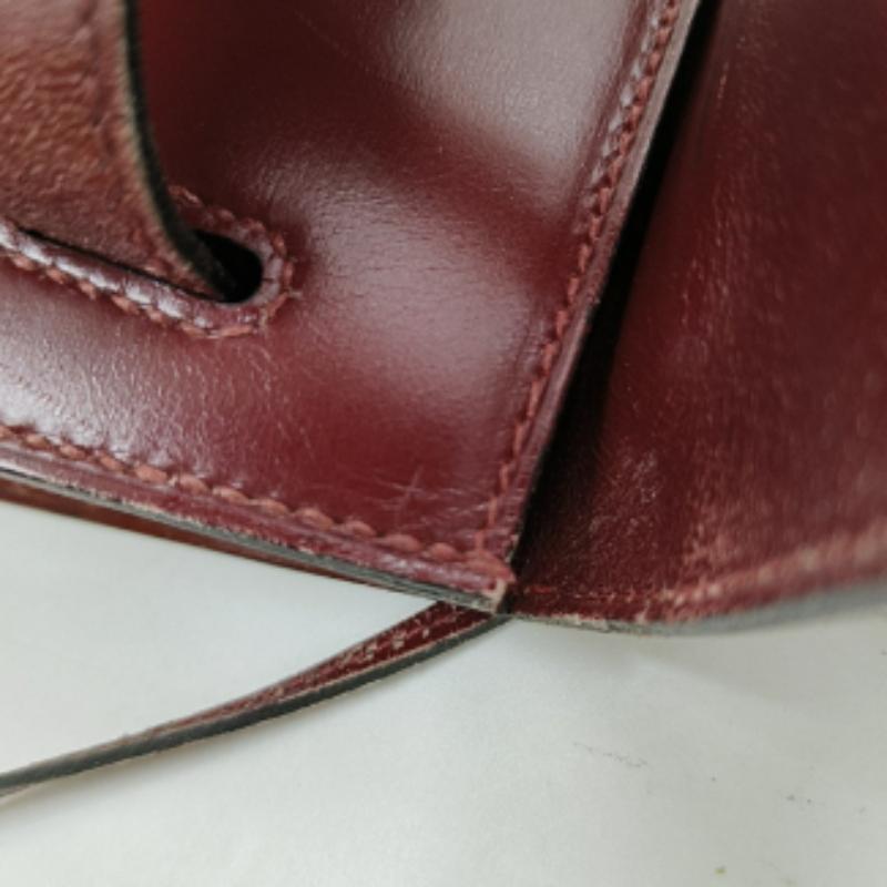 Hermes Kelly 32 Sellier Burgundy Box Leather Gold HW 1987 12