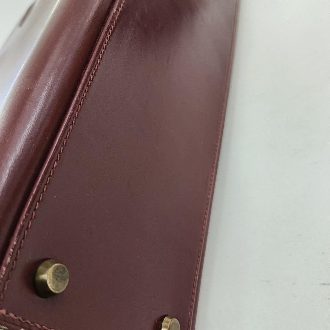 Hermes Kelly 32 Sellier Burgund Box Leder Gold HW 1987 12