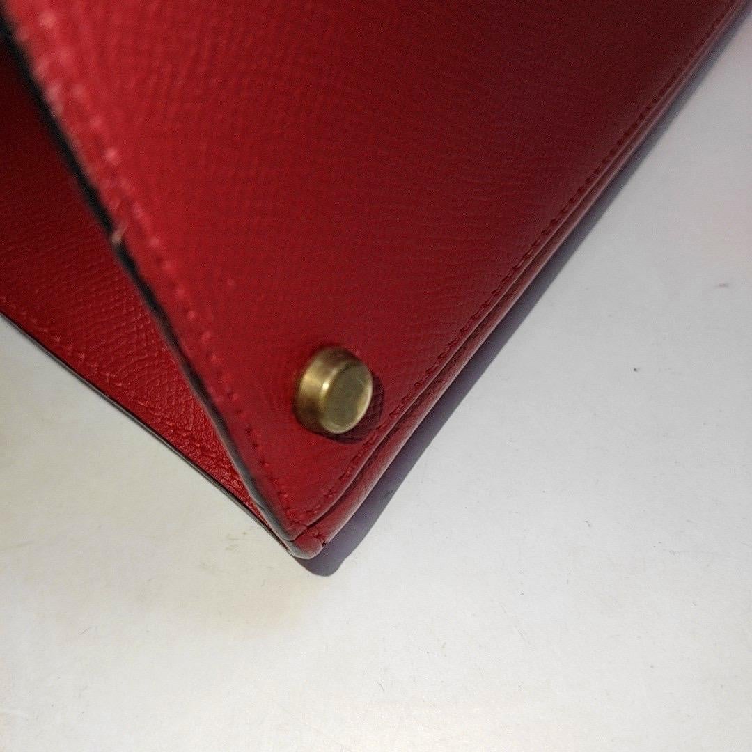 Hermes Kelly 32 Sellier Red Epsom Leather Gold HW Circle S Stamp 1989 2