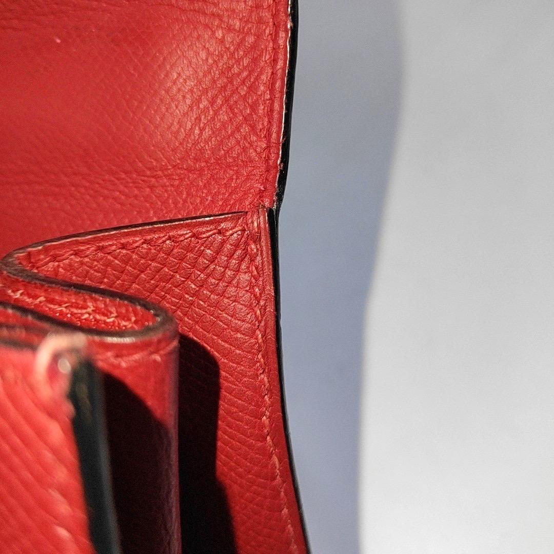 Hermes Kelly 32 Sellier Red Epsom Leather Gold HW Circle S Stamp 1989 3