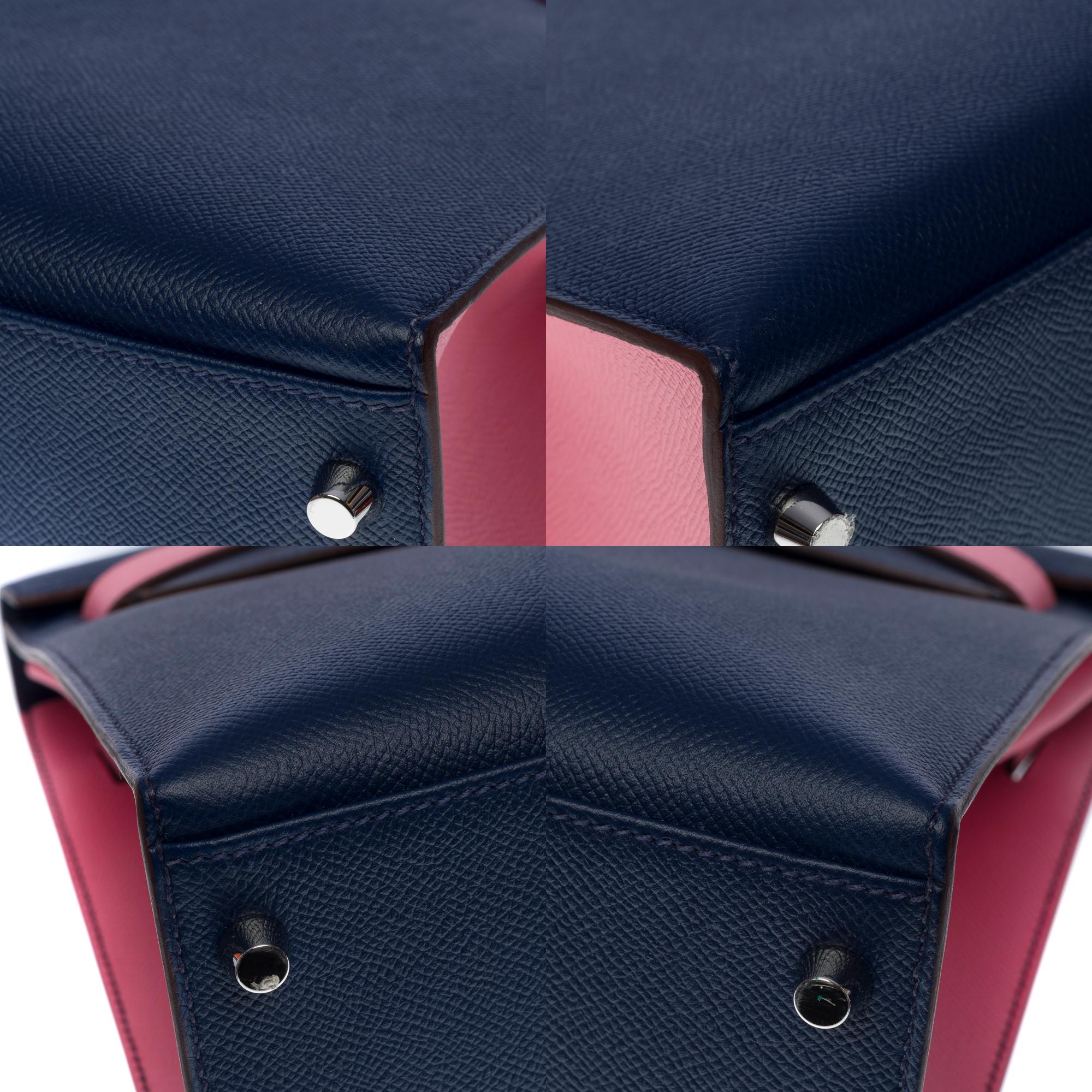 Hermès Kelly 32 sellier Special Order (HSS) in Pink and Blue Epsom leather, BSHW 7
