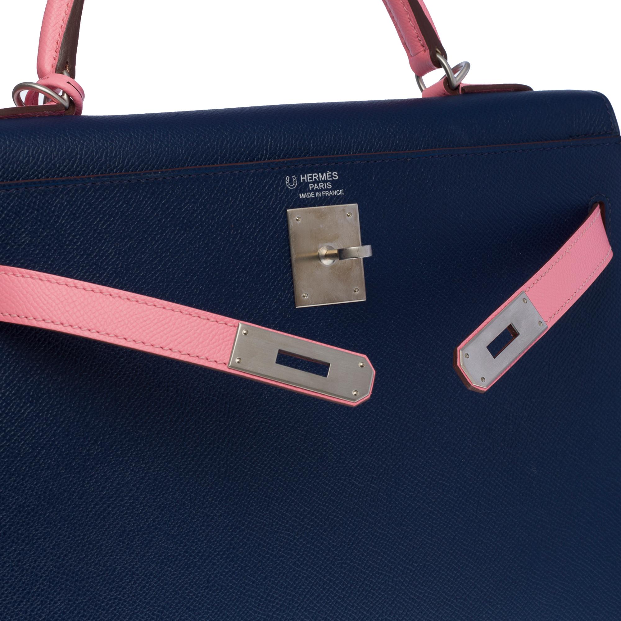 Hermès Kelly 32 sellier Special Order (HSS) in Pink and Blue Epsom leather, BSHW 2