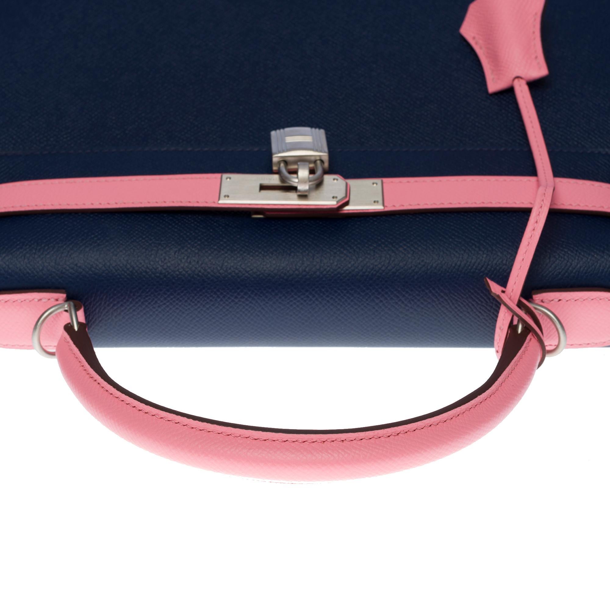 Hermès Kelly 32 sellier Special Order (HSS) in Pink and Blue Epsom leather, BSHW 5
