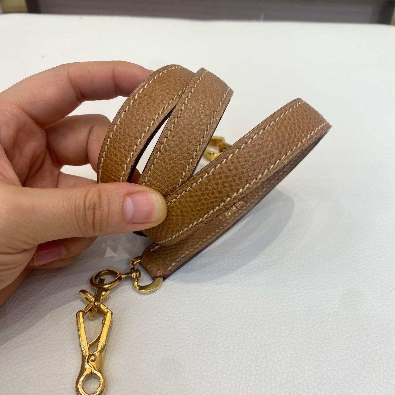 Hermes Kelly 32 Sellier Vintage Gold Epsom Leather Gold Hardware With Strap 1990 For Sale 2