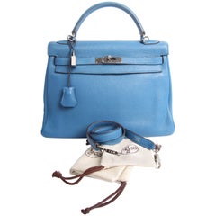 Hermes Kelly 32 Togo Leather - Izmir Blue