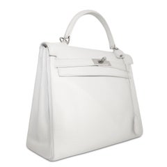Hermès Kelly 32 Togo White PHW