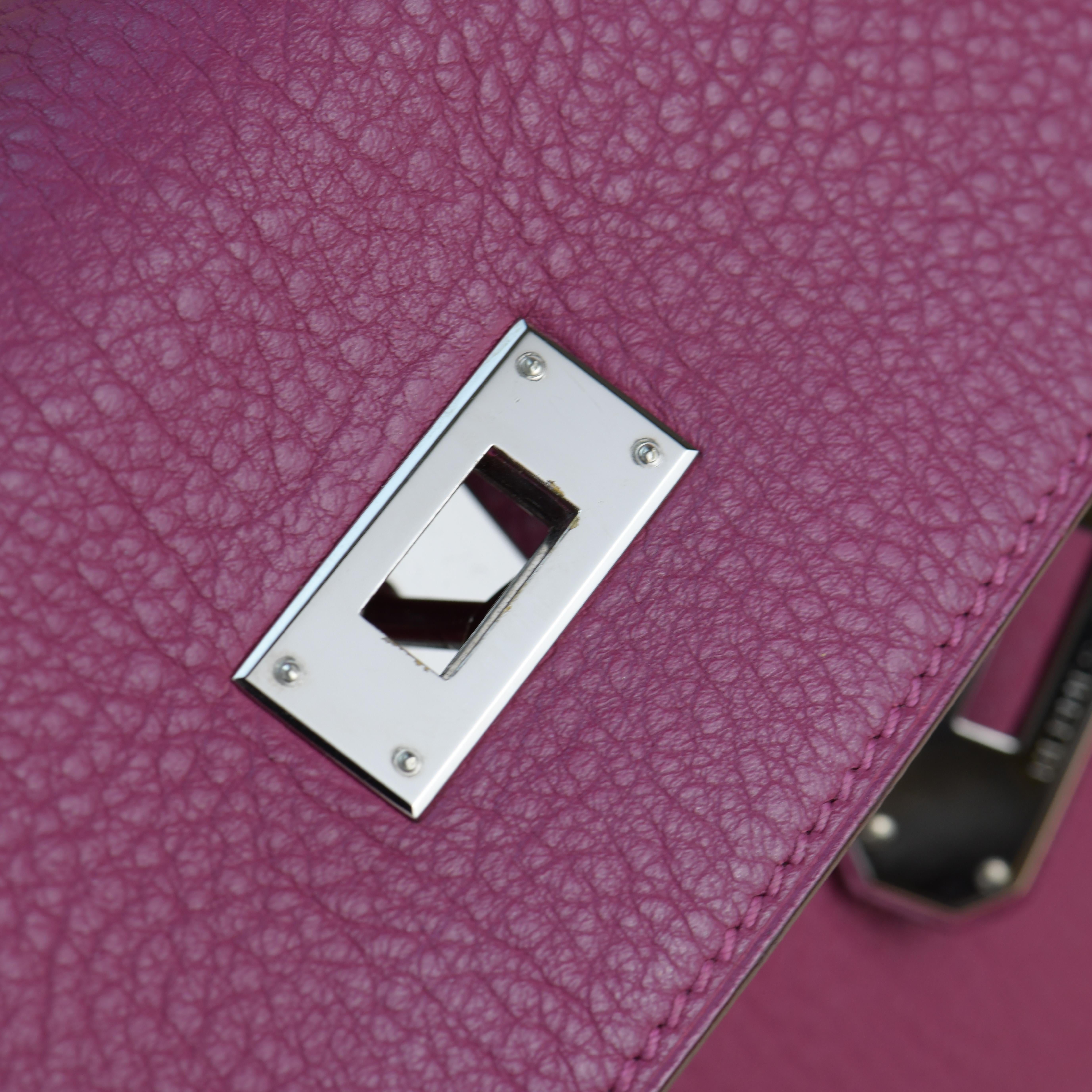 Hermès Kelly 32 Tosca Togo Leather with Palladium Hardware 6