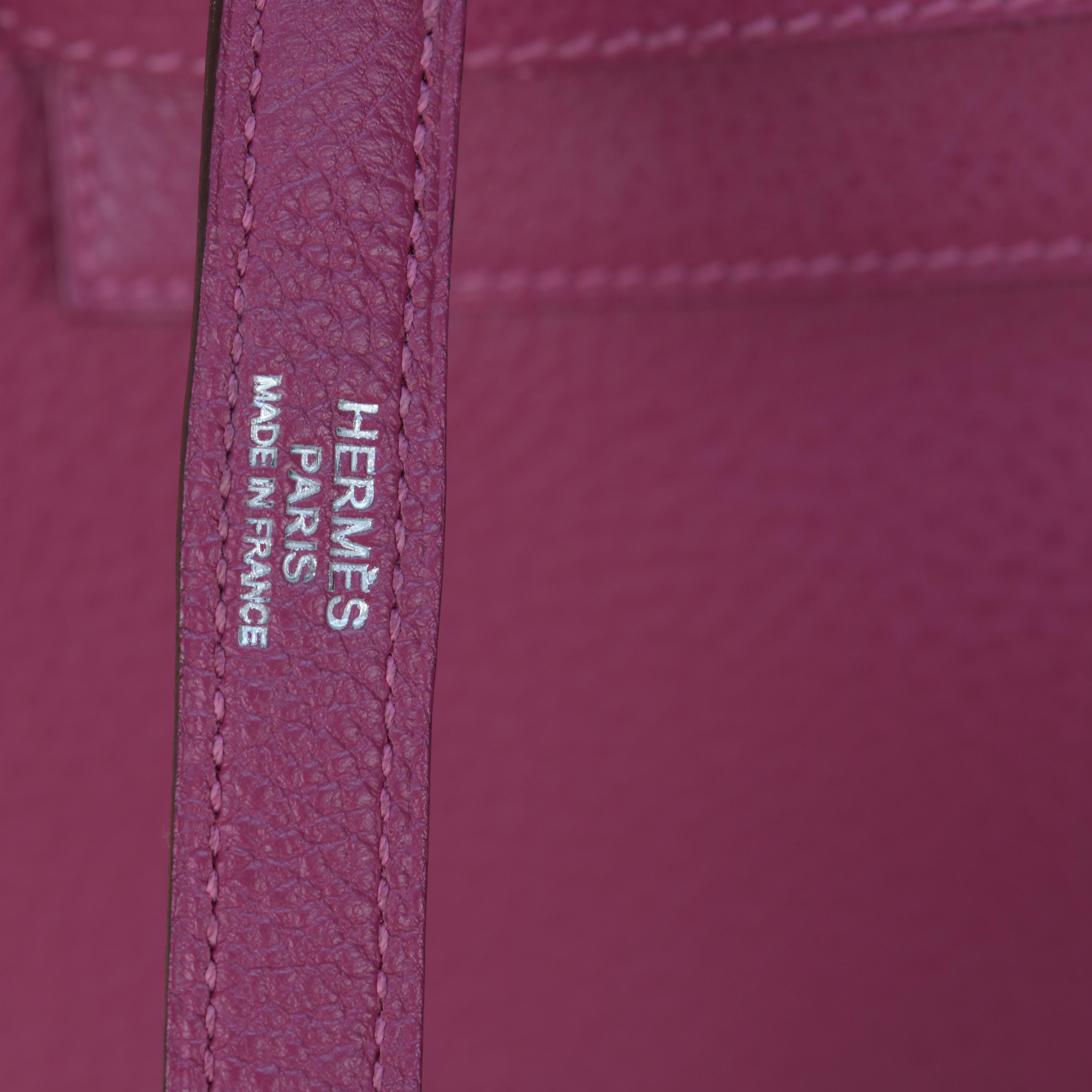 Women's or Men's Hermès Kelly 32 Tosca Togo Leather with Palladium Hardware
