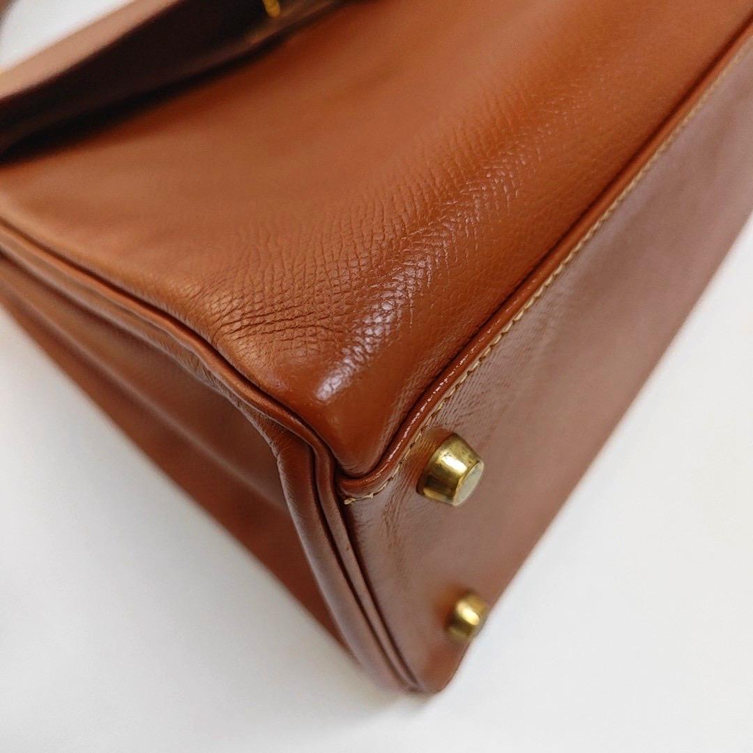 Hermes Kelly 32 Vintage Gold Epsom Retourne Gold Hardware 1993 For Sale 7